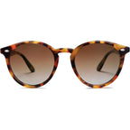 SOJOS Retro Round Polarized Sunglasses for Women Men Classic Vintage Sunnies SJ2069 Amber Tortoise/Brown