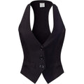 Women'S Slim Fit Racerback Tuxedo Waistcoat Suit Vest
