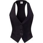 Women'S Slim Fit Racerback Tuxedo Waistcoat Suit Vest