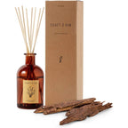 Craft & Kin Oud Wood Reed Diffuser – 5.75 Oz Essential Oil Diffuser For Home & Bathroom – Up To 120-Day Fragrance With 8 Rattan Scent Sticks – Amber Glass Room Decor