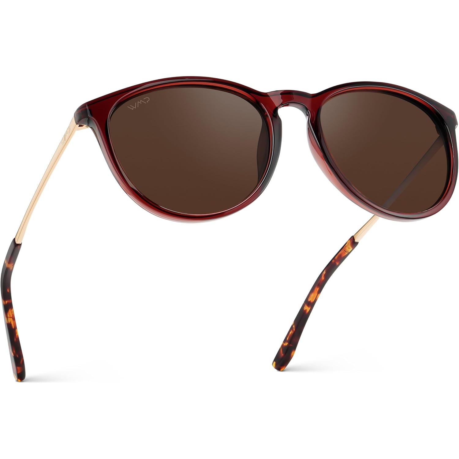 WearMe Pro Round Polarized Sunglasses for Women - UV400 Protection, Lightweight Frame, Vintage Retro Style
