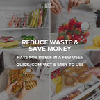 Chef Preserve Reusable Vacuum Sealer Bags for Food - 30 BPA-Free Small (8 x 10 in) Food Storage Bags, Freezer, Microwave - Odor-Resistant, Leak-Proof - Compatible with Chef Preserve Vacuum Sealers