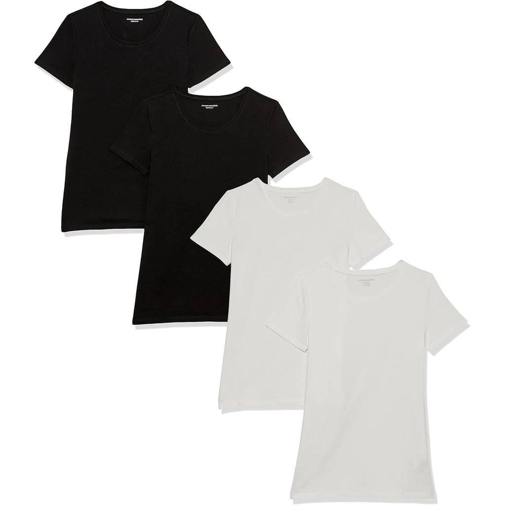 Amazon Essentials Women'S Regular-Fit Short-Sleeve Crewneck T-Shirt, Multipacks