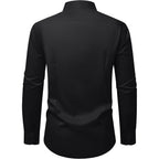 Mens Wrinkle Free Dress Shirts Regular Fit Business Button Down Shirt Formal Long Sleeve Wedding Stretch Shirts