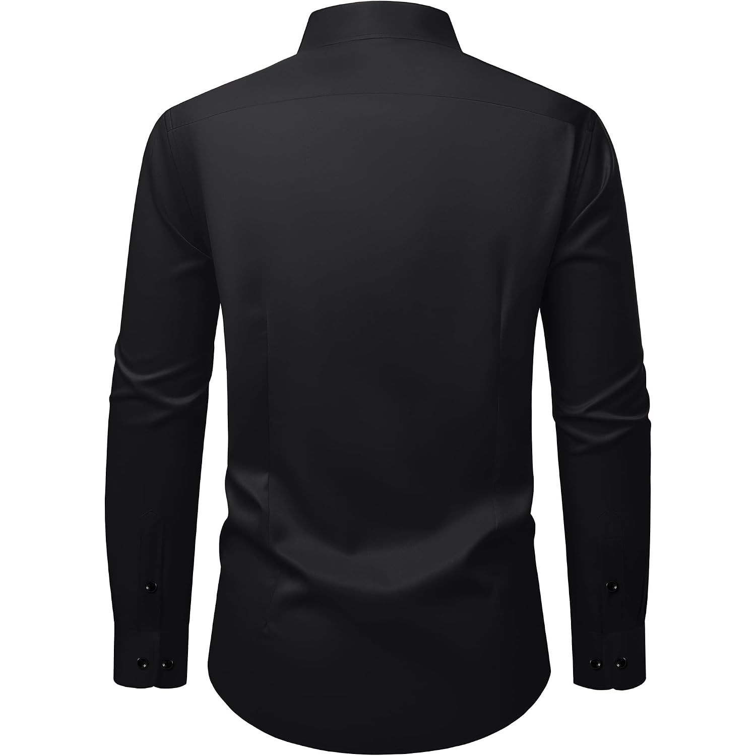 Mens Wrinkle Free Dress Shirts Regular Fit Business Button Down Shirt Formal Long Sleeve Wedding Stretch Shirts