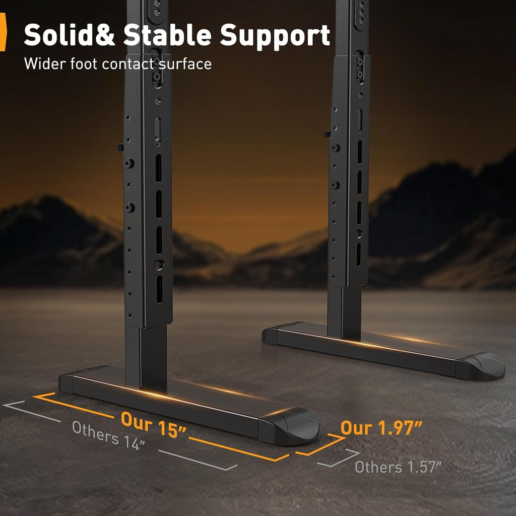 Perlegear Universal TV Stand Legs for Most 37–86 90 Inch TVs up to 150 lbs, Height Adjustable TV Legs Replacement Suitable for Soundbar, Table Top Stand Base Max VESA 800 x 500mm, PGTVS20