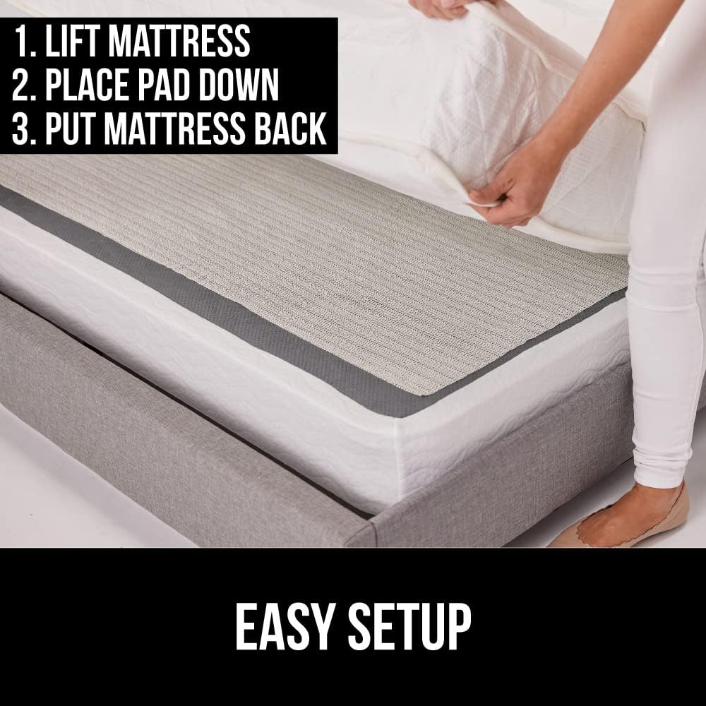 Gorilla Grip Non Slip Mattress Gripper, 36X78 Twin Xl, Prevents Mattresses From Sliding And Holds Topper In Place, Pads Grip Cushions And Helps Keep Toppers From Slipping, Easy Trim Pad