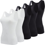 5 Pcs Basic Tank Tops for Women Undershirt Tank Top Sleeveless Under Shirts
