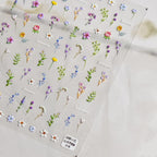 5D Embossed Flower Nail Stickers for Nail Art - Flower Nail Art Stickers Spring Summer Floral Leaf Plant Nail Decals Self-Adhesive Nail Supplies Manicure Sliders Flowers Sticker for Women Girls DIY