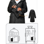 Saphirose Women'S Lightweight Packable Waterproof Long Rain Jacket | Raincoat, Rain Coat, Windbreaker, With Hood, Knee-Length, Pack In Bag, Mesh Lining, Outdoor, Camping, Travel, Walking Dog