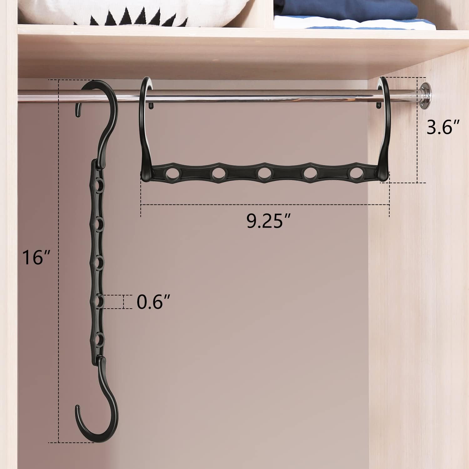 6 Pack-Closet-Organizers-And-Storage, Magic-Hangers-Space-Saving-For-Clothes, Closer-Organizer-For-Closet-Organization, Space-Saver-Hanger-Organizer-For-Multipurpose, Dorm-Room-Essentials