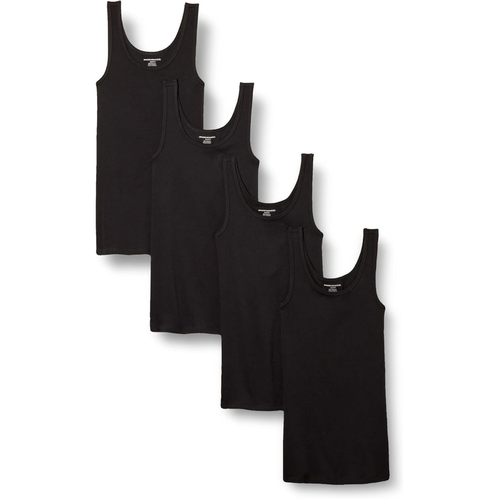 Women's Slim-Fit Scoop Neck Tank Tops, Pack of 4
