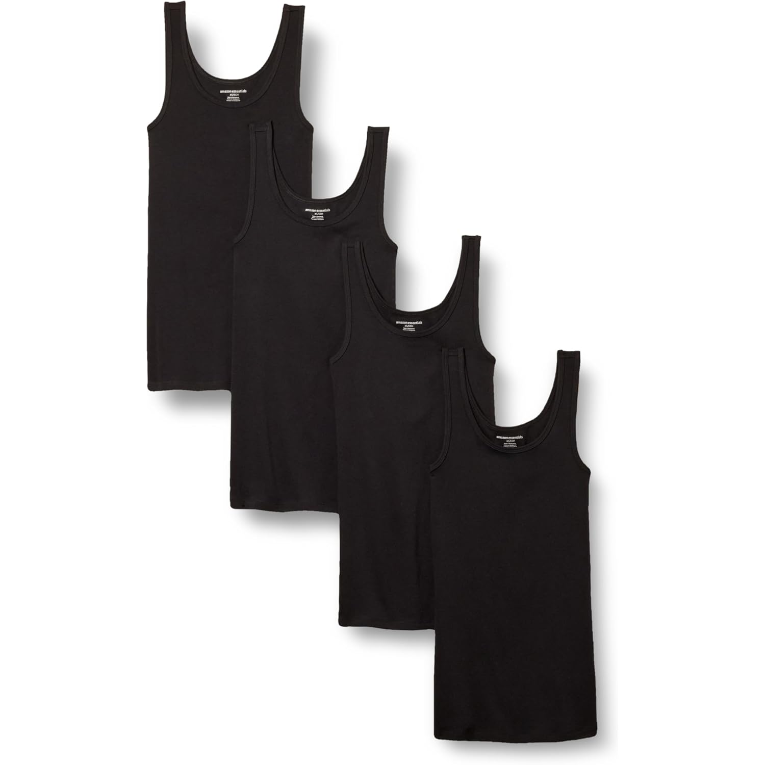 Women's Slim-Fit Scoop Neck Tank Tops, Pack of 4