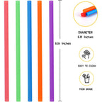 100 Pcs Colorful Plastic Straws, Disposable Drinking Straws, 8.26" Long And 0.23'' Diameter
