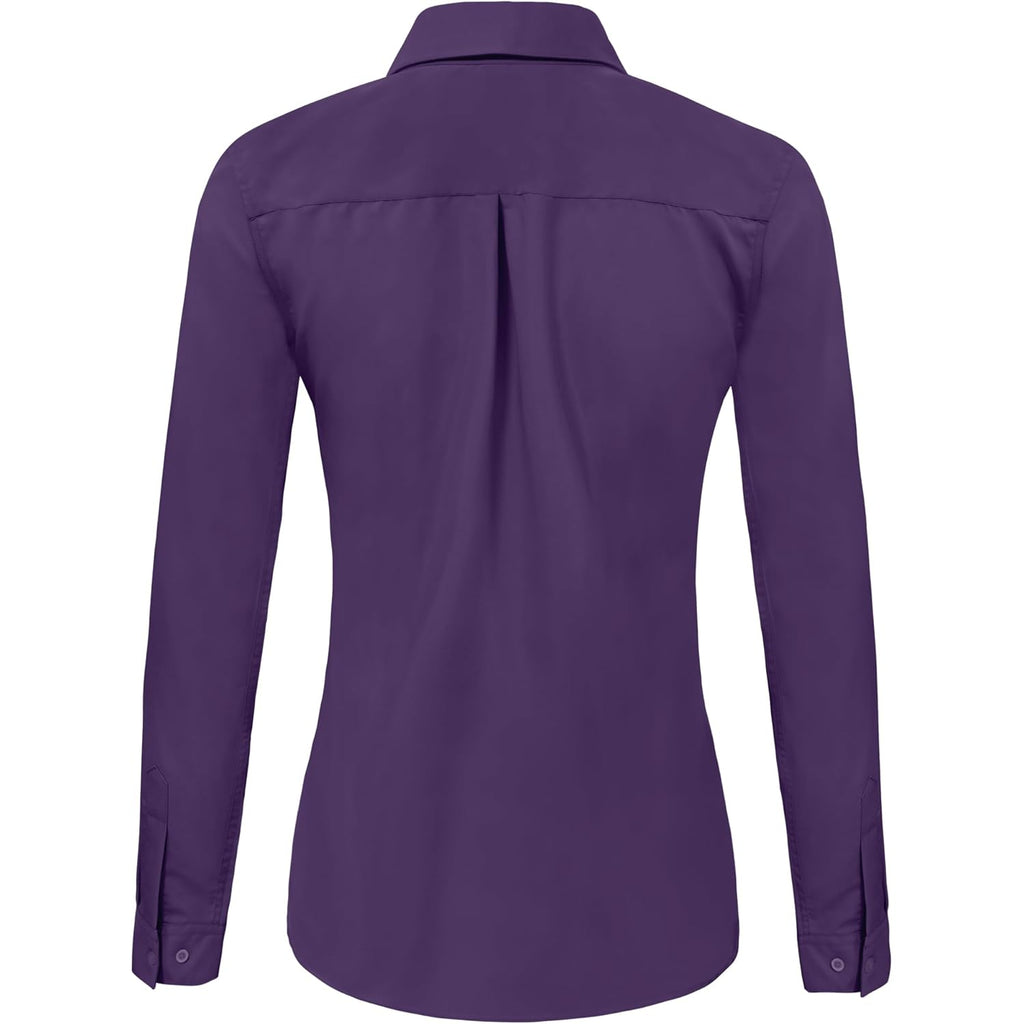 Super Soft Wrinkle Free Button Down Shirts for Women Solid Long Sleeve Striped Formal Work Dress Blouses Tops