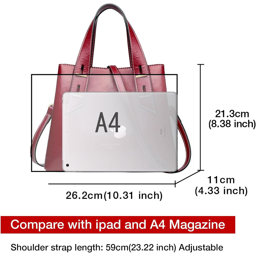 Women Crossbody Handbags Genuine Leather Satchel Handbags For Women Top-Handle Shoulder Tote Purses