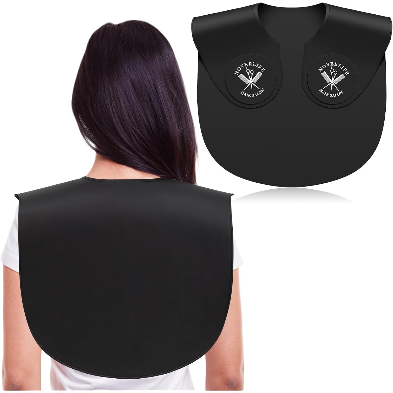 Noverlife Hair Cutting Collar, Waterproof Silicone Hair Dye Collar, Barber Hair Cutting Pad Haircut Neck Wrap For Salon