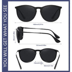 WOWSUN Retro Polarized Sunglasses Womens 2026 Trendy Round Classic Glasses