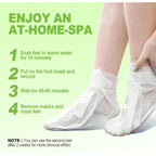 JVR Foot Peel Mask - 3 Pairs - Exfoliating Peeling Callus Remover, Softens Rough, Cracked Heels & Dry Skin, for Smoother and Softer Feet (Aloe Vera)