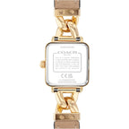 Coach Cass Women'S 2H Quartz Watch – Square Stainless Steel Case – Calfskin Strap – Stylish Accessory, Gift For Her 22M