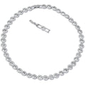 ZOEY Angelic Crystal Necklace - 18K Plated 38-40.5cm Adjustable Chain, 18.5-21cm Extendable Bracelet, Elegant Around Crystal Jewelry