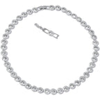 ZOEY Angelic Crystal Necklace - 18K Plated 38-40.5cm Adjustable Chain, 18.5-21cm Extendable Bracelet, Elegant Around Crystal Jewelry