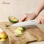 Knife Block Set, Hancorys Kitchen Knife Set With Sharpener, German Stainless Steel Gold Knives Set With Block And Ergonomic Wood Grain Handle, Ultra Sharp Cooking Knives
