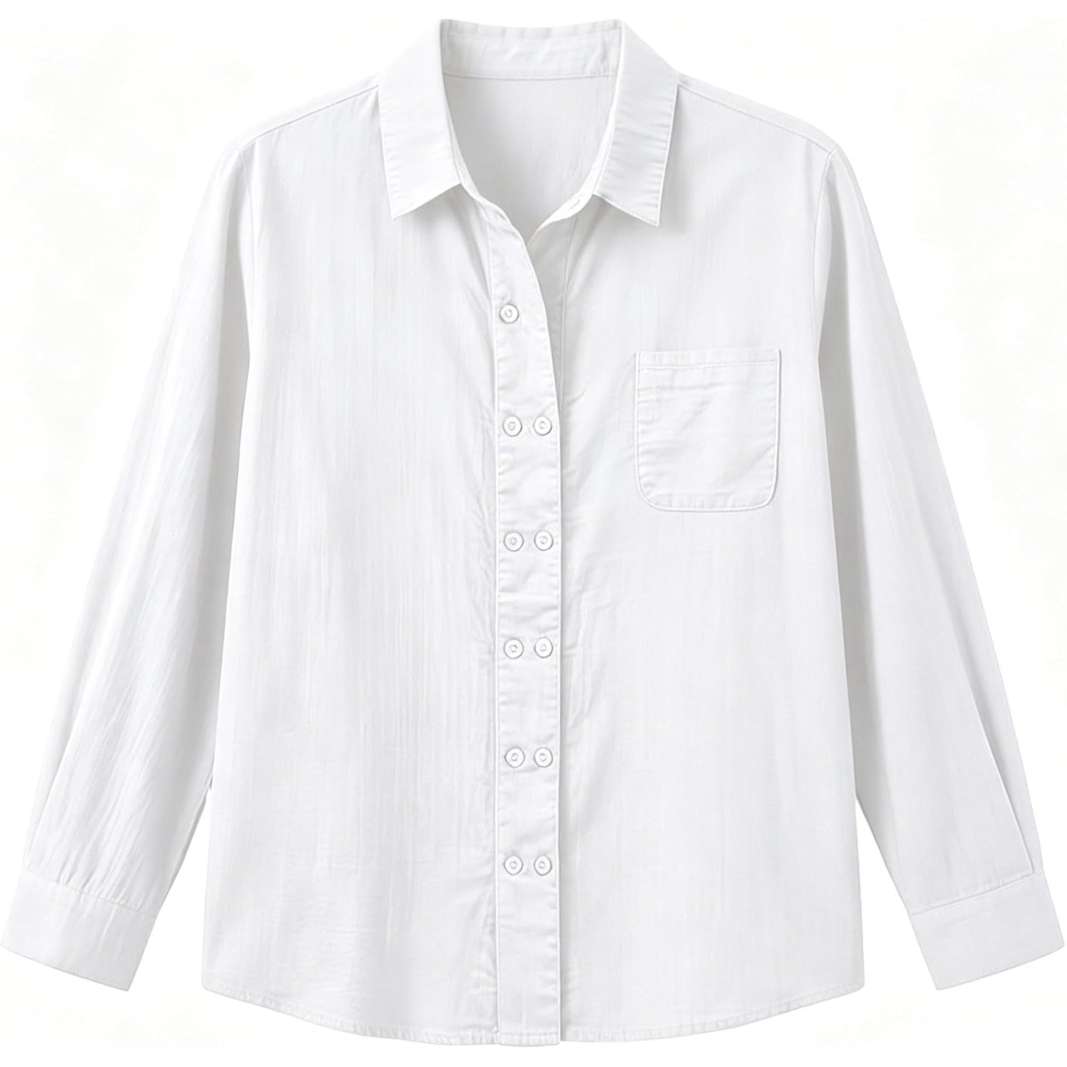 2026 Button Down Shirt For Women Long Sleeve Blouses Fall Lightweight Tops Business Casual Work Outfits