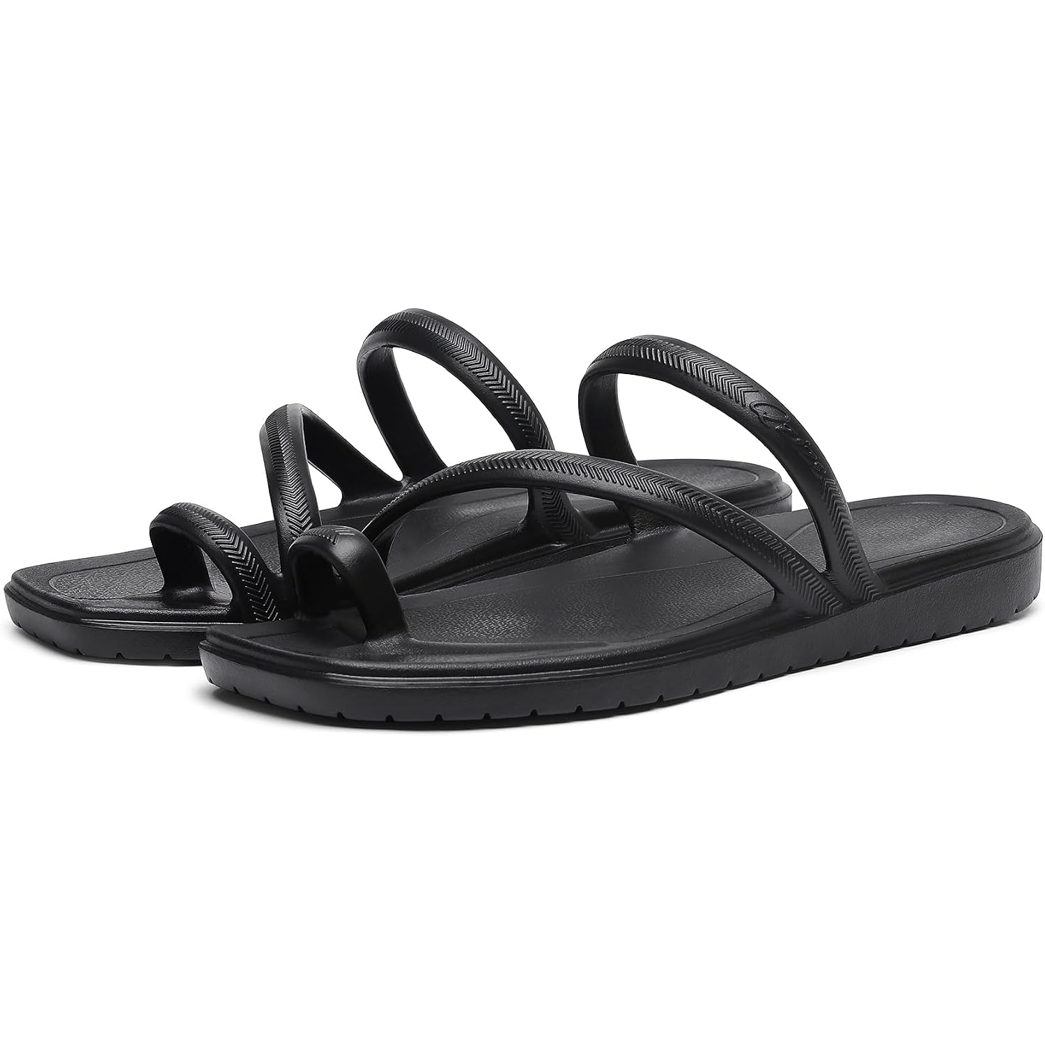 Flip Flops For Women Arch Support Comfortable Thong Sandals With Square Toe & Lightweight Cushion Beach Slides