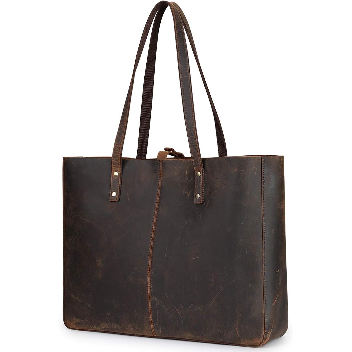 S-ZONE Genuine Leather Shoulder Tote Bag for Women Large Handbag Work Purse | Genuine Leather, Shoulder, Large, Work