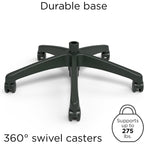 Staples Dexley Ergonomic Task Chair, Mesh, Ergonomic, Lumbar Support, Adjustable Height, Black