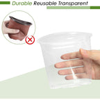 Fuijol 4/5/6/7 Inch Clear Nursery Pots For Plants With Sacuers 20 Pack, Plastic Flower Pots With Drainage Holes, Variety Pack Seedlings Garden Pot For Indoor Outdoor (4+5+6+7 Inch)