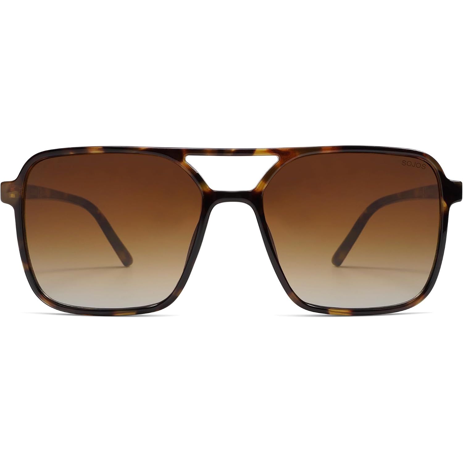SOJOS Trendy Vintage Aviator Square Sunglasses For Womens Mens Retro 70s UV400 Women Sun Glasses SJ2327 Leopard/Brown Grading