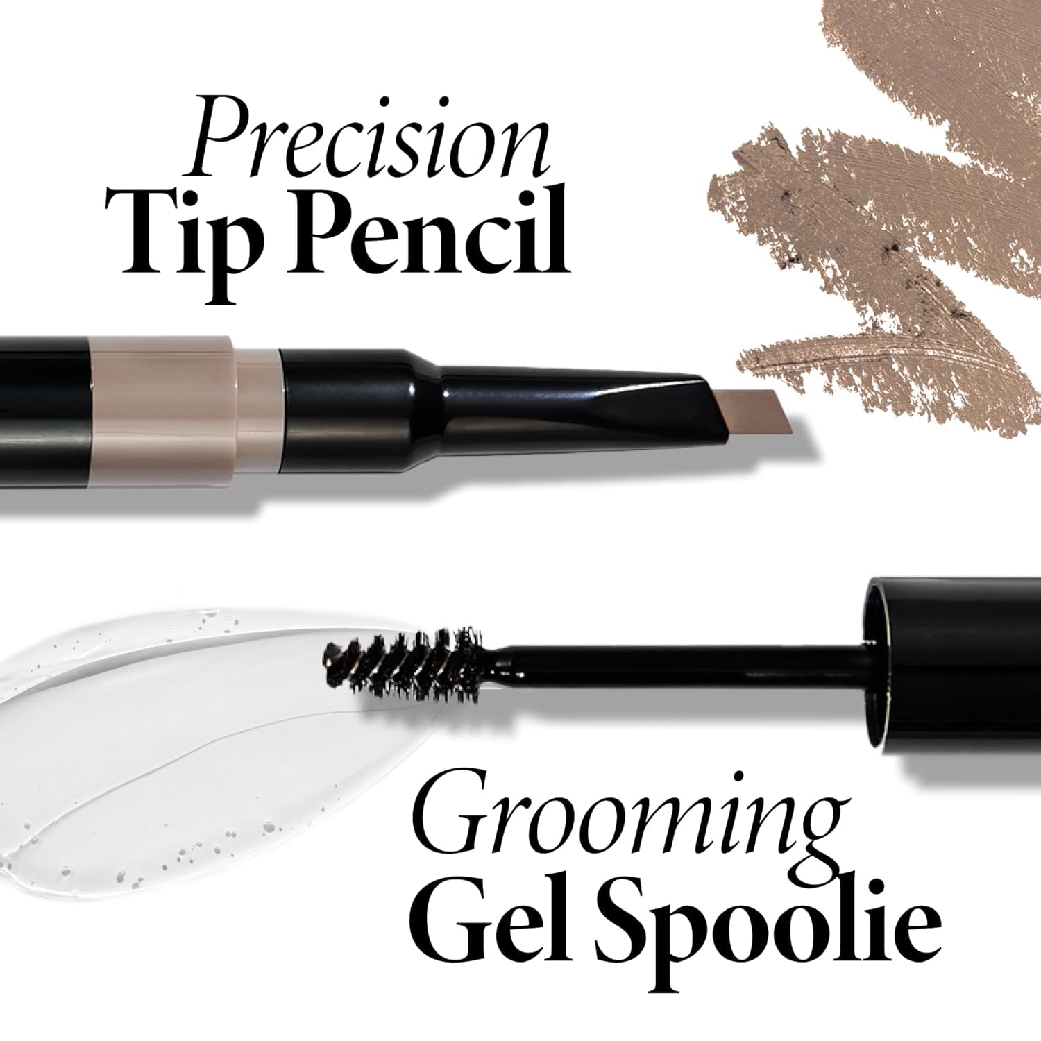 LAURA GELLER NEW YORK Sculpt-n-Stay 2-in-1 Waterproof Eyebrow Pencil & Brow Gel – Taupe – Fills Sparse Brows, Defines & Sets – Smudge-Proof, Long-Lasting, Natural Finish