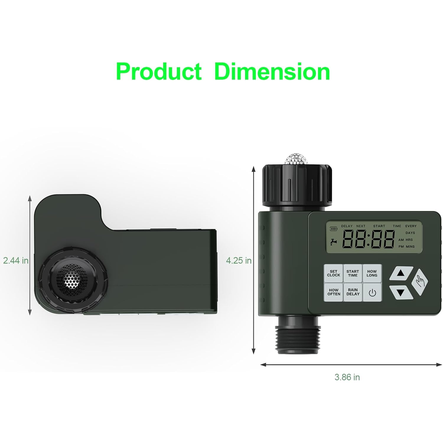 Hose Faucet Water Timer For Outdoor Garden, Ortis Programmable Sprinkler Timer With Rain Delay/Manual/Automatic Mode, Ip67 Leak-Proof Design For Lawn Yard, 1 Outlet