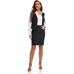 Women'S Formal Regular Fitted Business Dress Suits Button Down Vest Waistcoat