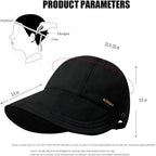 huablo]UPF 50+Womens Sun Hat UV Protection Hiking Fishing Hats Wide Brim Hat Adjustable Ponytail Packable Sun Cap Black