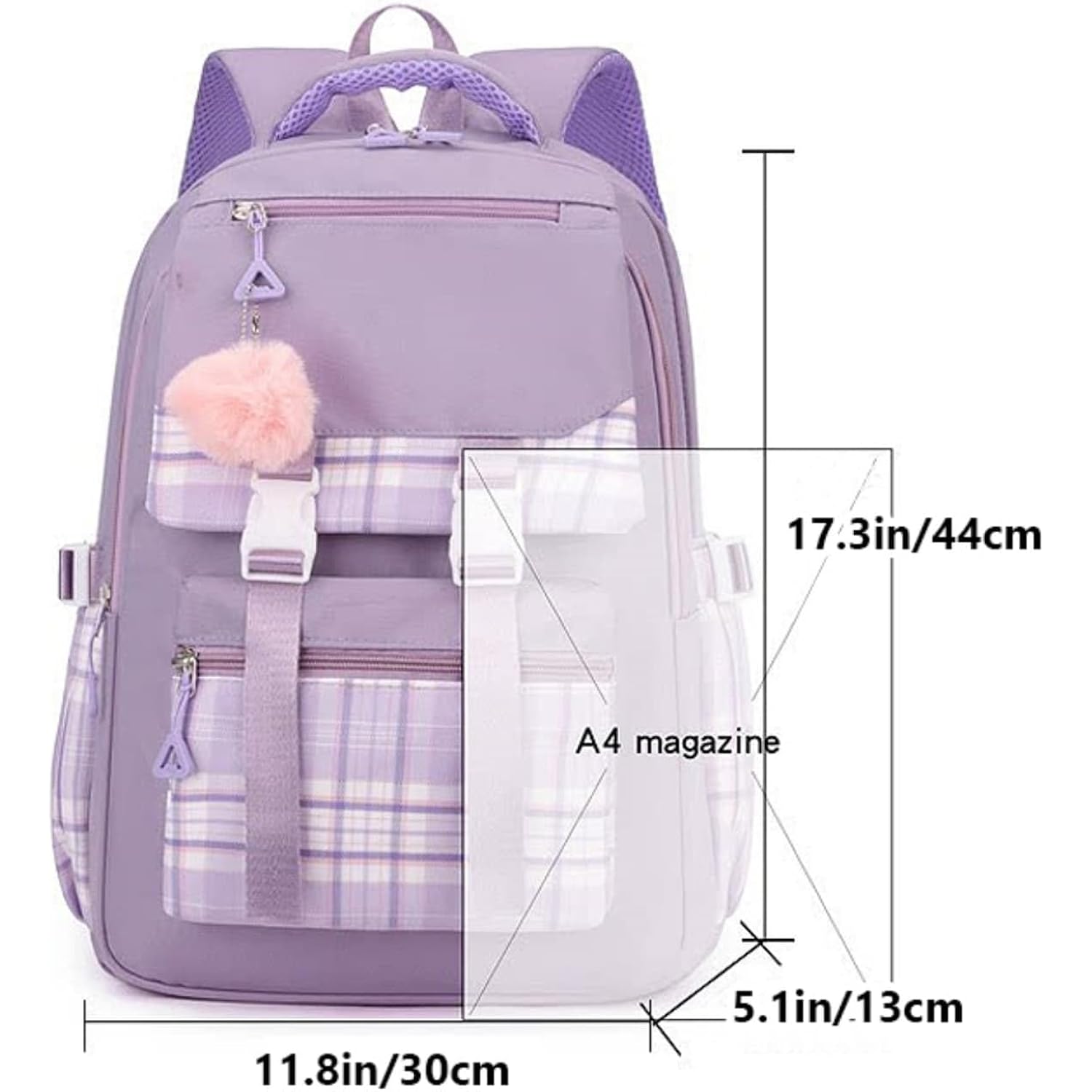 Cartoon Backpack For Women, Large Capacity Travel Backpack Commuter Bag