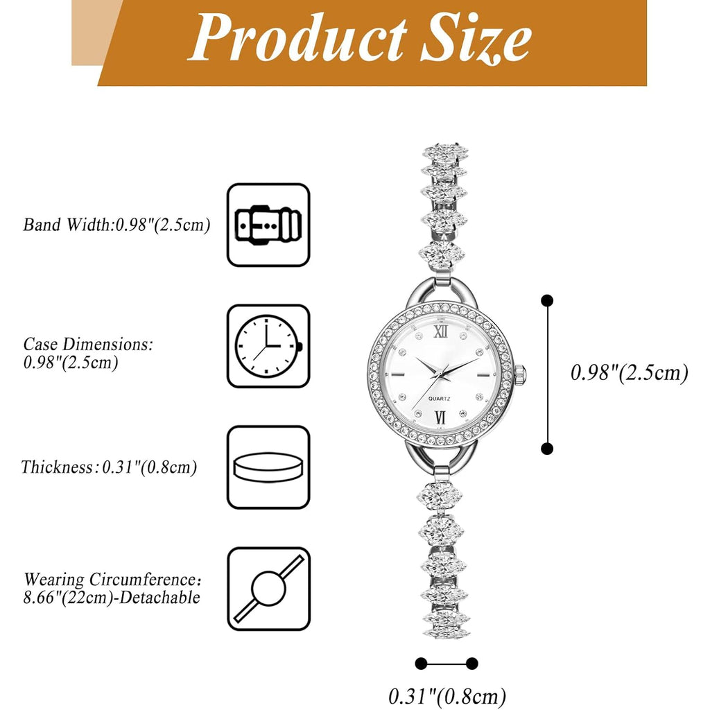 Avaner Women's Bracelet Wrist Watches: Ladies Elegant Slim Strap Rhinestones Analog Quartz Watch for Women