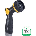 Melnor 65188Amz Relaxgrip Metal Nozzle, Multi-Pattern, Arthritis Foundation Ease Of Use Certified, Quick Connect Bundle, Black, Yellow
