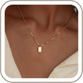 Initial Necklaces for Women 14K Gold Plated Letter Necklace Dainty Waterproof Pendant Necklace Personalized Gifts Trendy Gold Jewelry