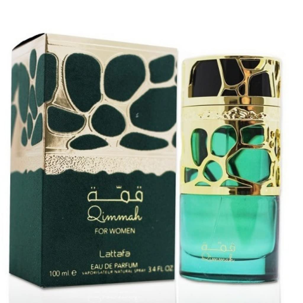 Lattafa Perfumes Qimmah For Women Edp (Eau De Parfum) - 100Ml (3.4 Oz) |Featuring Notes: Cedar, Oudh, Myrrh, Amber, Lavender I