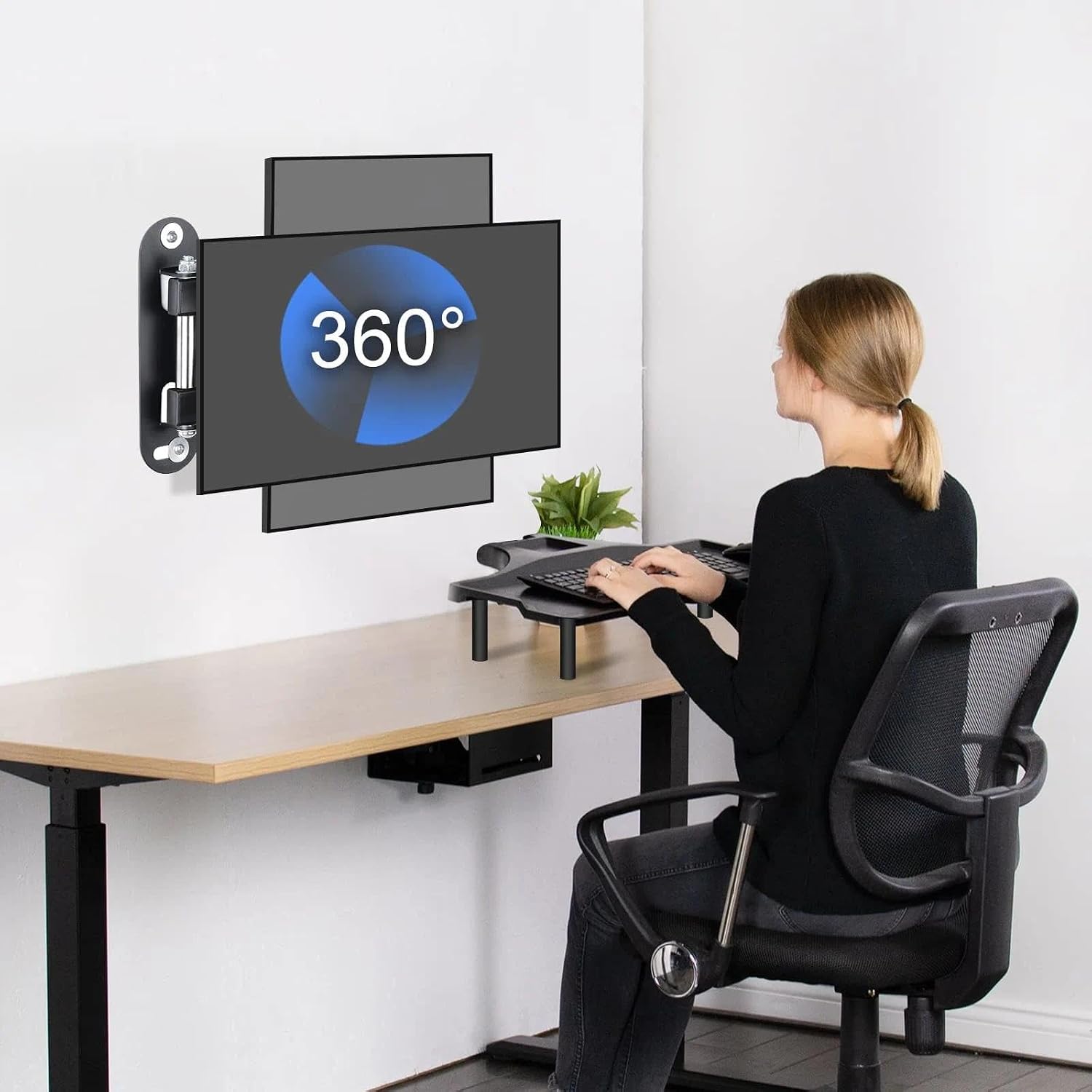 Suptek Tv Wall Bracket Mount Swivel And Tilt For Most 15"-32" Led, Lcd, Oled Flat Screen Tvs And Monitors With Vesa 75X75-100X100Mm Up To 13Kg Full Motion Monitor Wall Bracket Ma2720