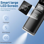 Lerat Portable Handheld Turbo Fan, 5 High-Speed Wind, Battery Operated, Up To 12H Runtime, 3 In 1 Hand Fan With Led Display & Flashlight, Personal Cooling Fan For Travel, Outdoor, Beach Essentials