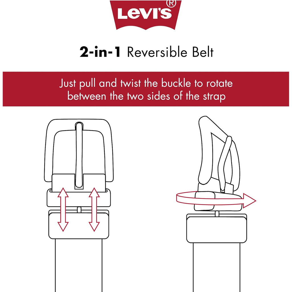 Levi'S Men'S Reversible Casual Jeans Belt