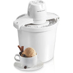 Hamilton Beach Automatic Electric Ice Cream Maker & Frozen Yogurt Machine | 4 Quart | Makes A Variety Of Treats Including Sorbet, Sherbet, Gelato, Custard |Simple & Customizable | White | 68330N