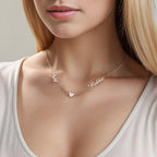 Personalized Name Necklace with Curb Chain,18K Gold Plated Handmade Personalized Necklace with Kid Name Family Choker Nameplate Necklace Mother Day Jewelry Gift for Mom