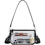 Cluci Clear Purse Crossbody Bags For Women Clear Crossbody Bag Clear Shoulder Bag For Concerts Sports Events Festivals