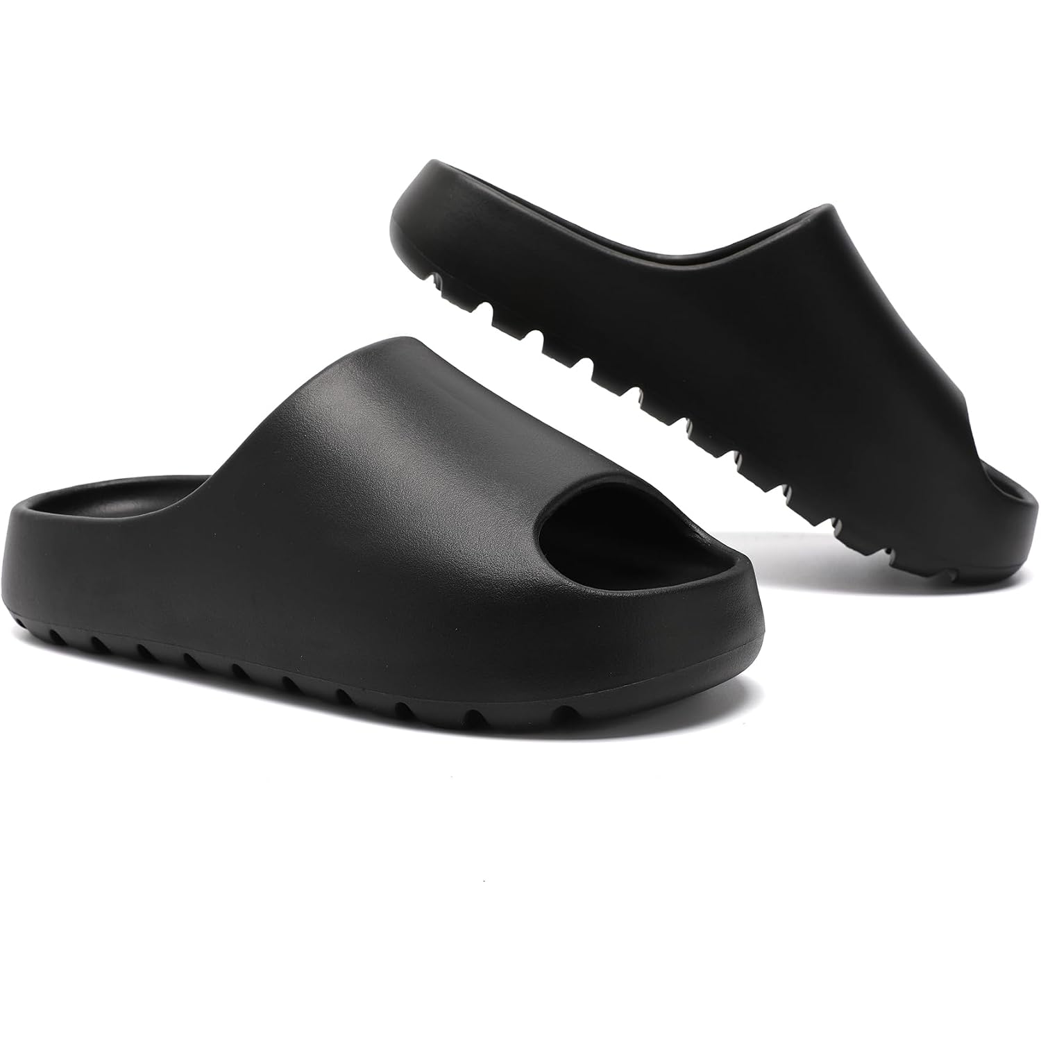 Jaeynow Cloud Slides For Women,Unisex Eva Soft Recovery Slides,Thick Sole Open Toe Mens Pillow Slides Shower Shoes Outdoor&Indoor House Slippers