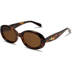 Sojos Retro Oval Polarized Sunglasses For Women Men 90S Vintage Uv400 Protection Tiny Sun Glasses Sj2286